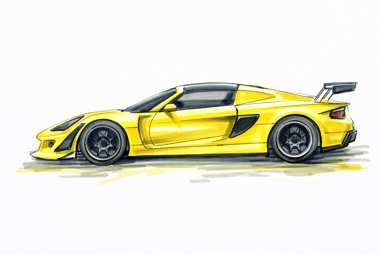 Concept - Lotus auto gialla
